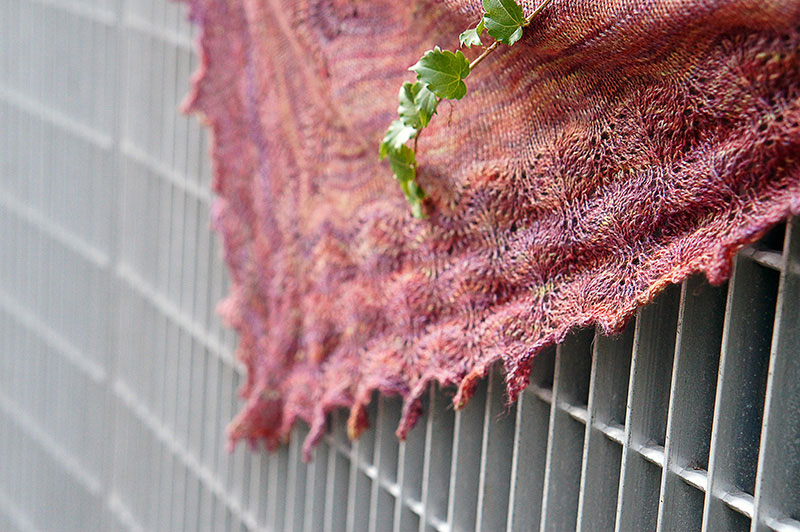 Painted Plumes shawl from JahDK by Anastasia E White